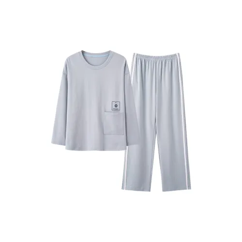 William Pajama Set Women's Light Blue Gray