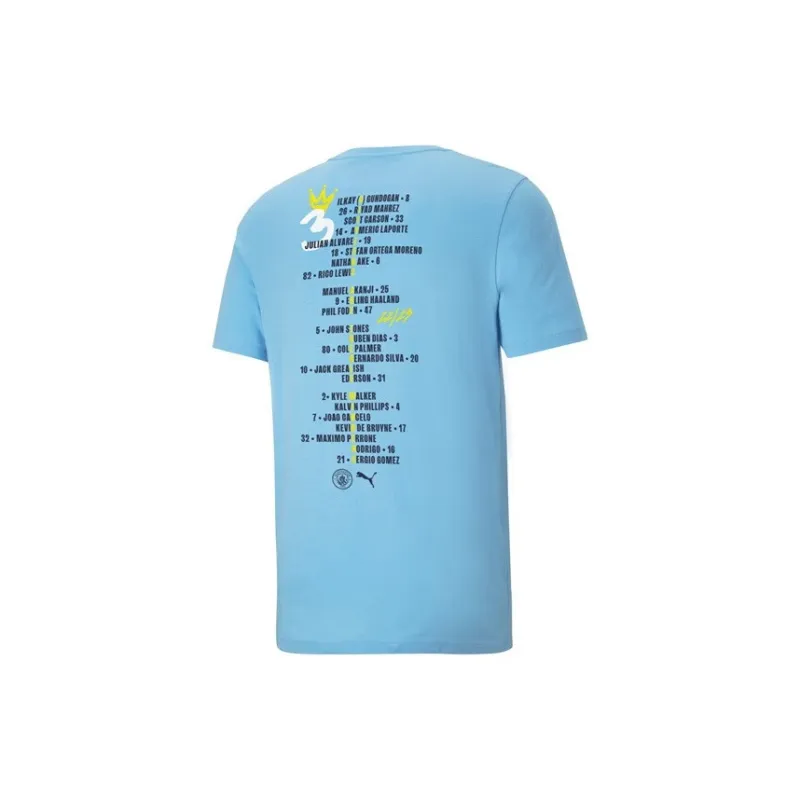 PUMA Manchester City T Shirt Men's Light Blue-1