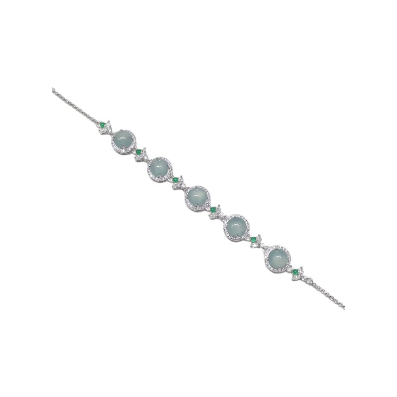Viola Ice Glutinous Jadeite Bracelets Women's-0