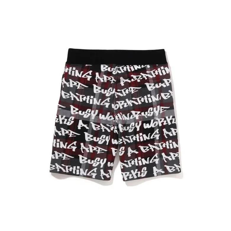 Bape Graffiti Check Shorts-3