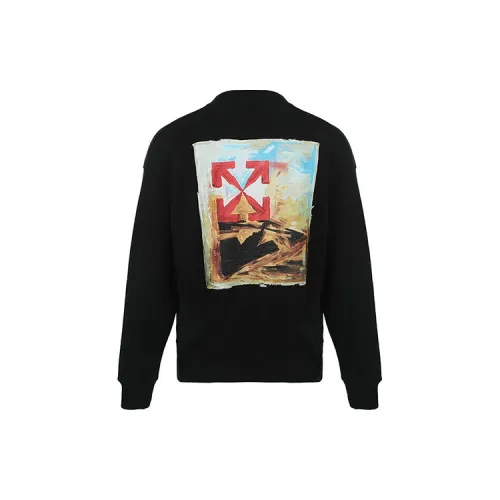 OFF-WHITE Arrow On Canvas Print Sweatshirt 