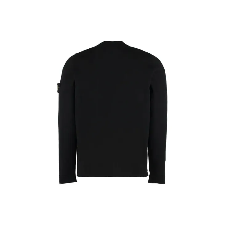 STONE ISLAND Logo Patch Crewneck Knitted Jumper-1