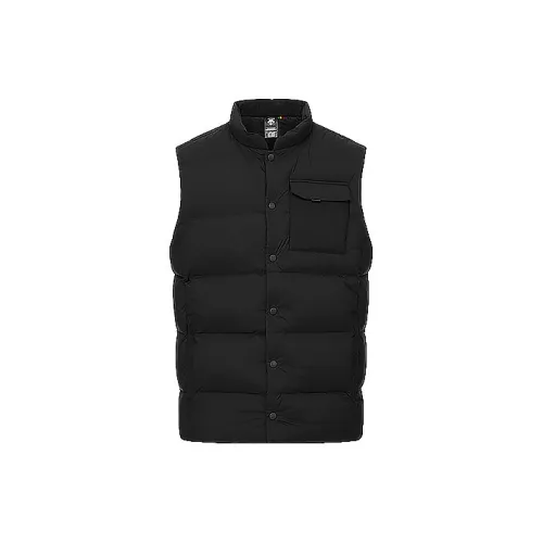 DESCENTE BLEU Vests Men Black