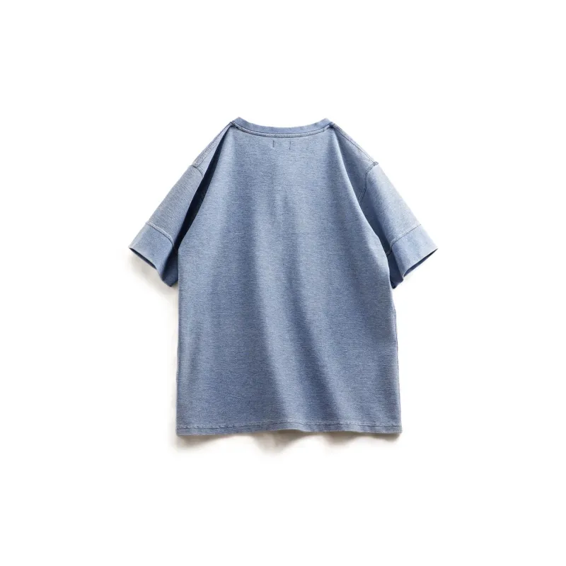 MADEN T Shirt Men's Washed Blue-1