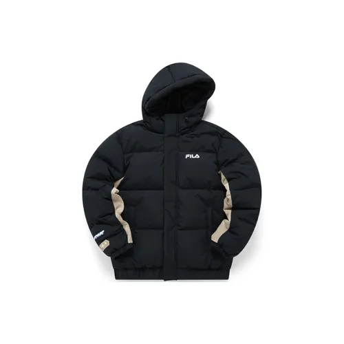 FILA FUSION BASEBALL Series Down Jackets Men Pitch Black