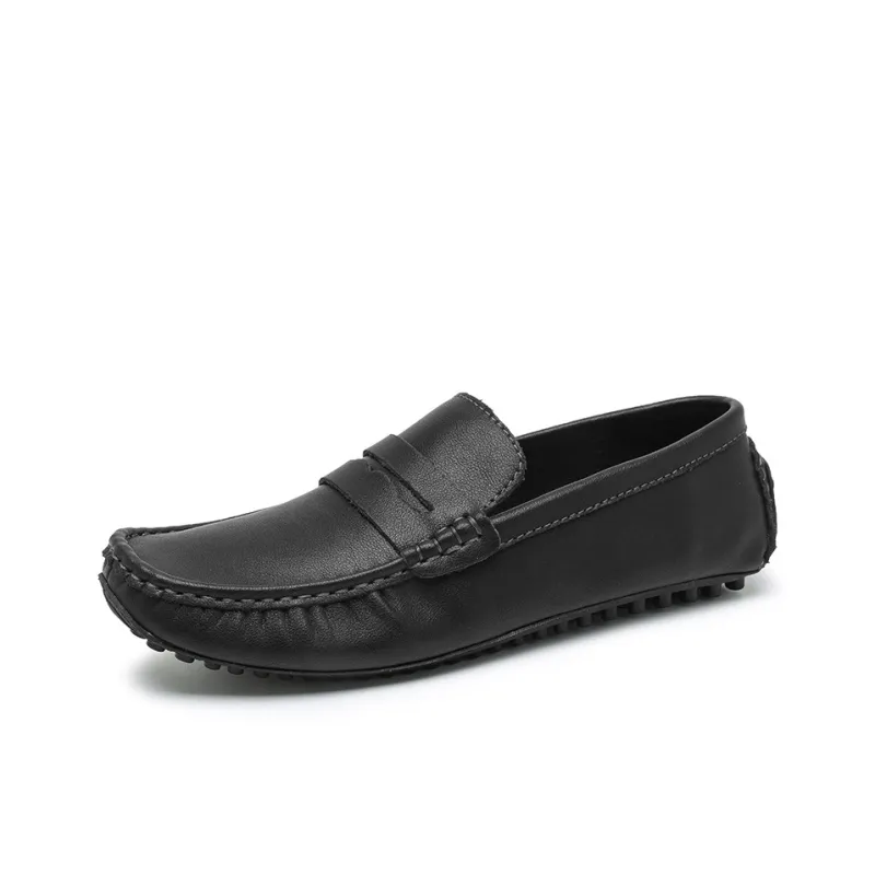 King Jinmai Gommino Loafers Men Black/Red Brown/Khaki-1