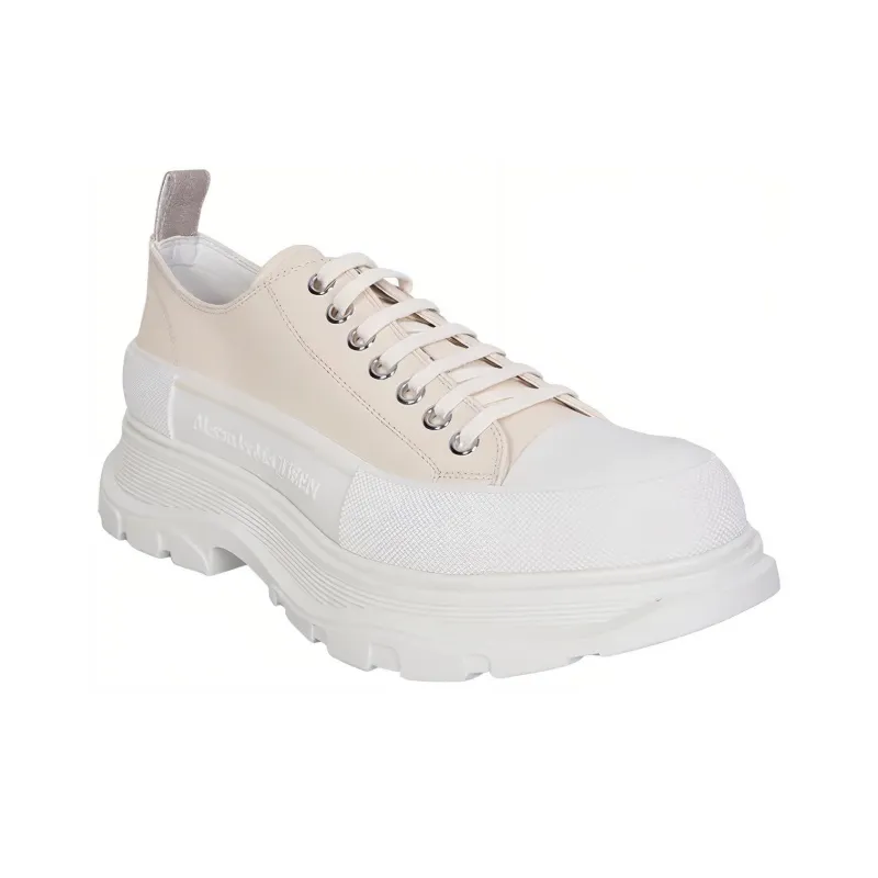 Alexander McQueen Tread Slick Low Top Sneakers 'Cream Pink White'-1