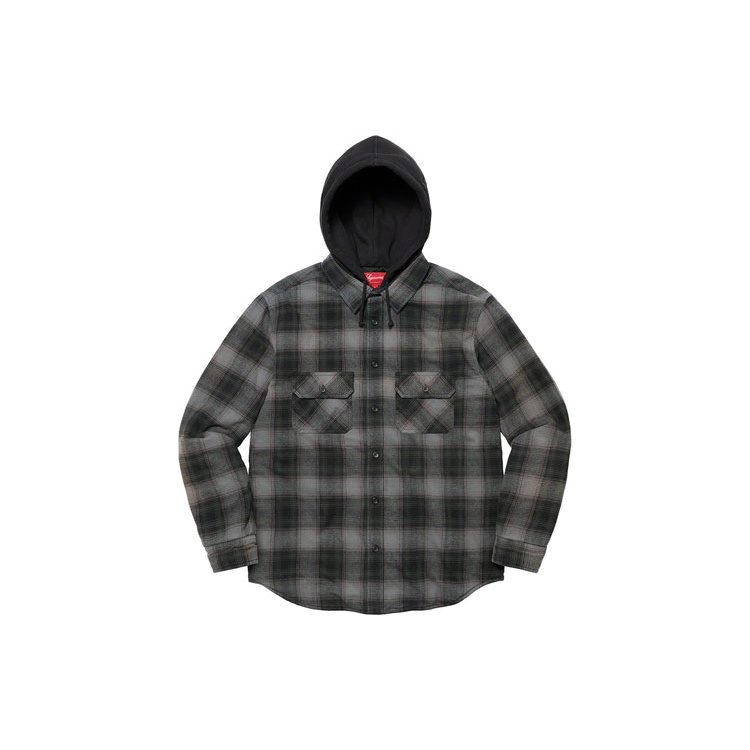 Supreme hooded shirt on sale