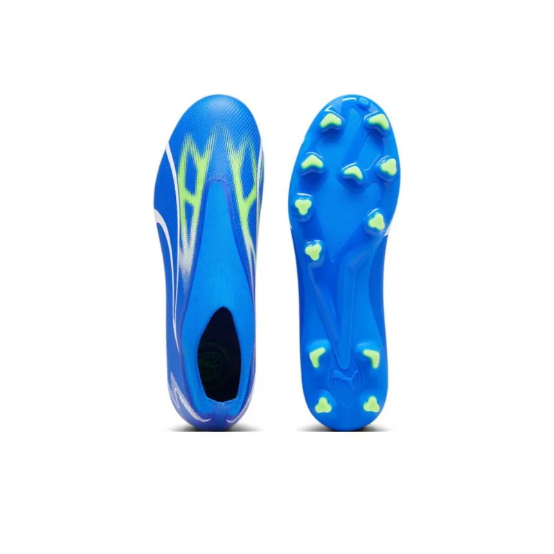 PUMA Ultra Match+ Laceless FG/AG 'Ultra Blue White Green'-4
