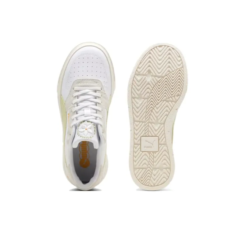 PUMA CALI COURT Slip Resistant, Abrasion Resistant, Lightweight Low Top Casual Shoes Women's White Green-3