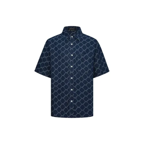 URBAN REVIVO Shirts Men Gray Blue