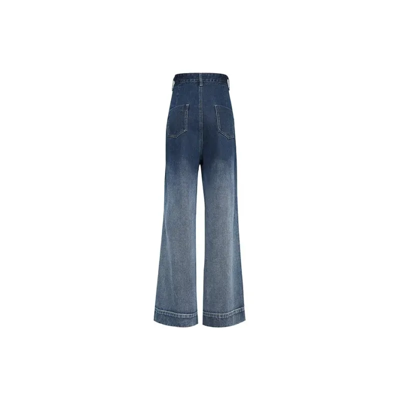 MEIYANG Jeans Women's Gradient Blue-1
