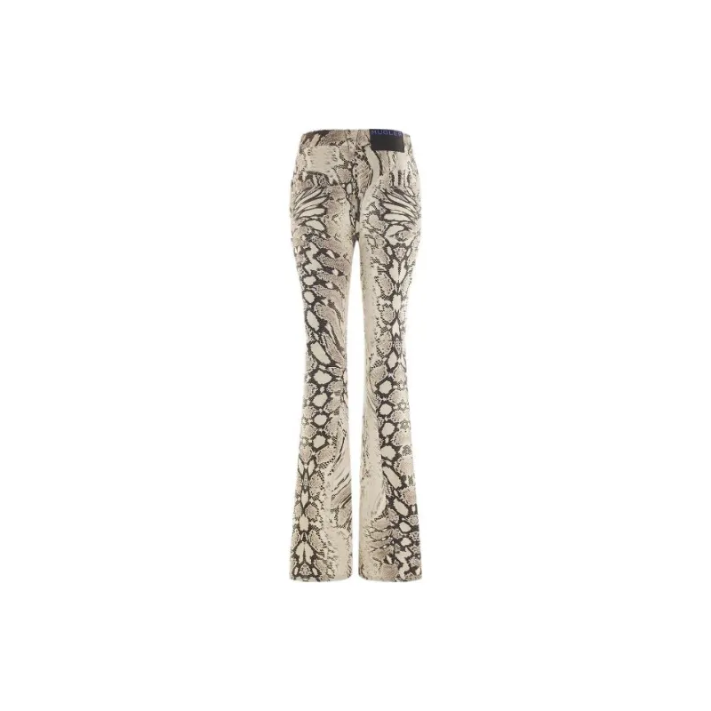 Mugler Snakeskin effect Flared Trousers-1