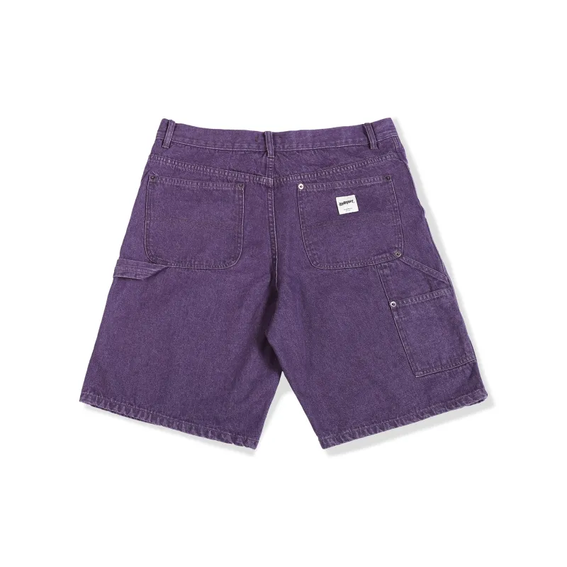 BURNIN Denim Shorts Unisex Purple-1