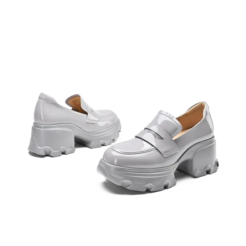 BOSSSUNWEN Loafers Women's Black/Gray-12