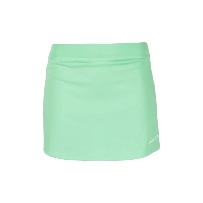 SPORTY & RICH Logo print Elasticated waistband Miniskirt-1