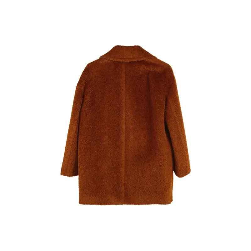 MaxMara Onde Collection Alpaca And Wool Jacket Coats Men's Terracotta-1