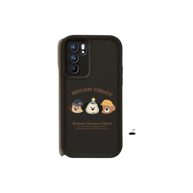 Cuttlefish Grid TPU Material Impact Resistant Phone Cases Available For OPPO Cartoon Japanese And Korean Style-5