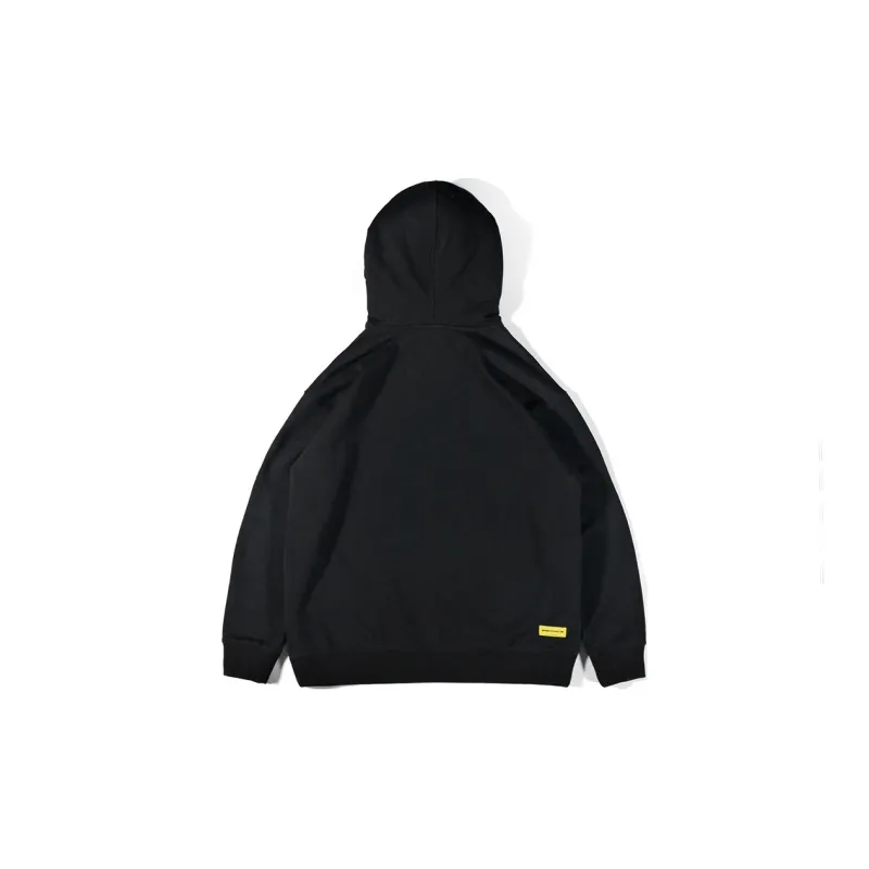 DAKYAM Hooded Loose Fit Sweatshirt Unisex Black-1