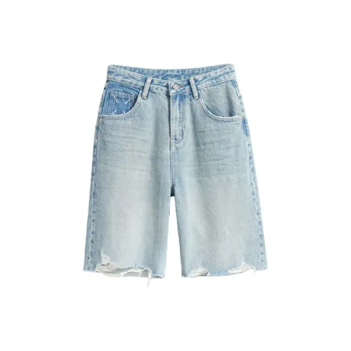 Ran and pure Denim Shorts Women's Refreshing Light Blue