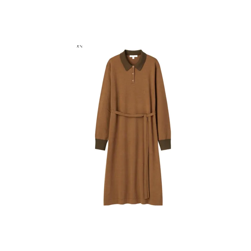 Marni X UNIQLO Marni Co-Branding Long-Sleeved Dresses Women's Brown-1
