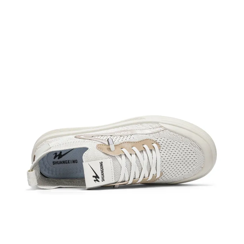 Binary Slip Resistant And Breathable Low Top Casual Shoes Men's Beige-3