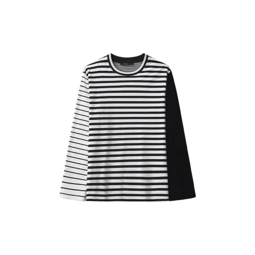 Broadcast T-Shirts Women's K42 Jet Black Stripe