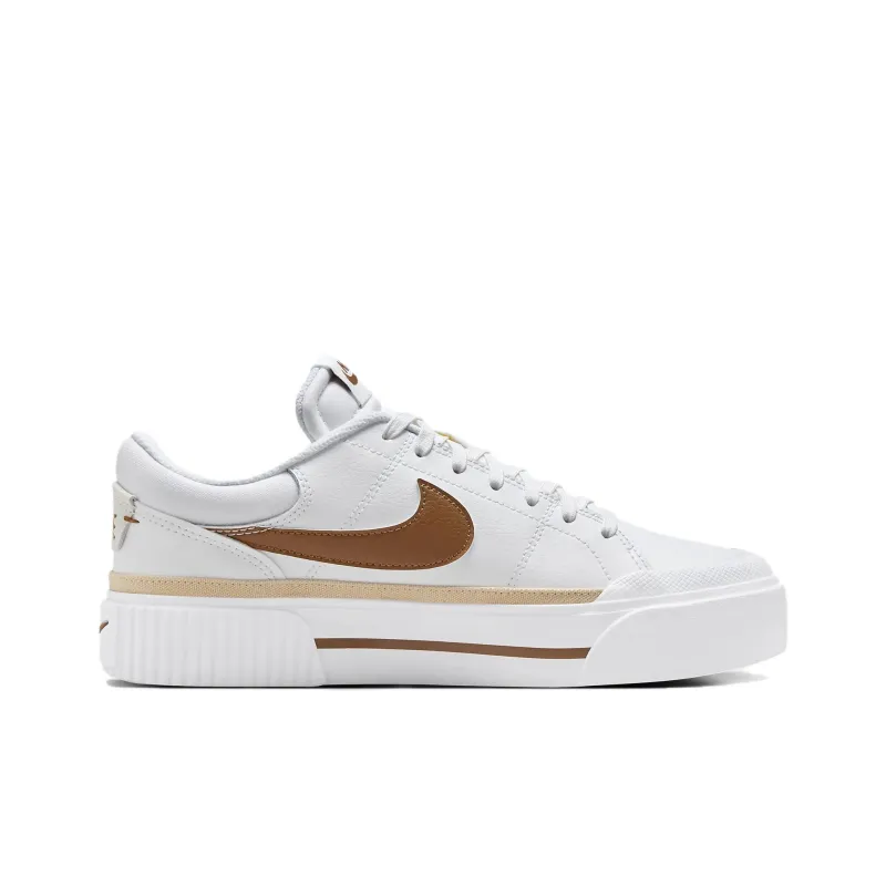 Nike Court Legacy Lift White British Tan Sanddrift Women's-1