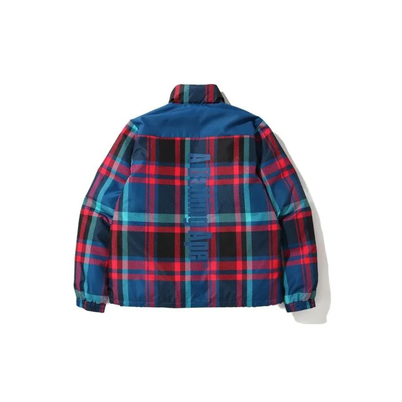 A BATHING APE Check Down Jacket-1