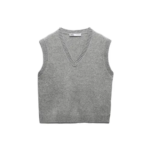 ZARA Tank Tops Women's Marbled Gray