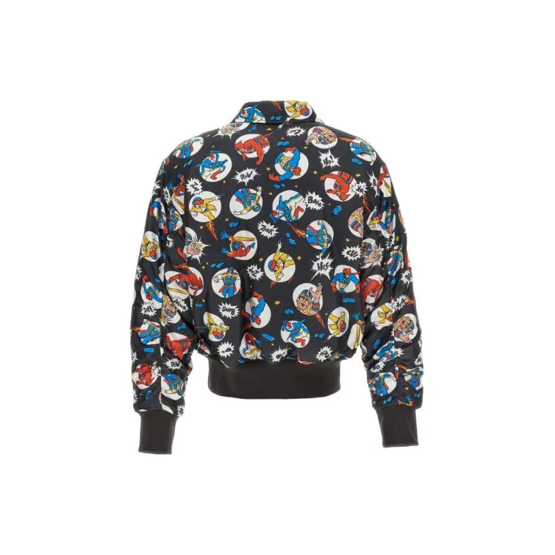 MOSCHINO Allover Cartoon Printed Bomber Jacket-1