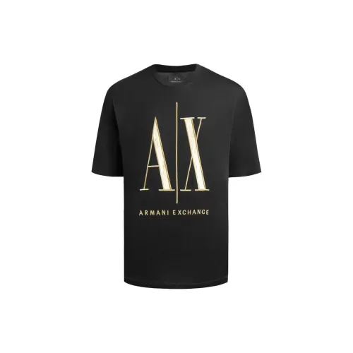 ARMANI EXCHANGE T-Shirts Men Black/Gold