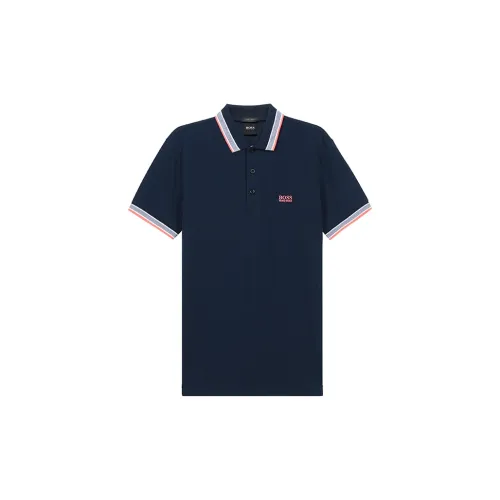 HUGO BOSS Polo Shirts Men Dark Blue