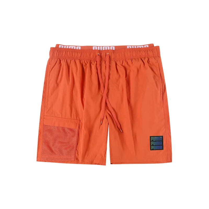 PUMA Beach Shorts Men Orange Red-2