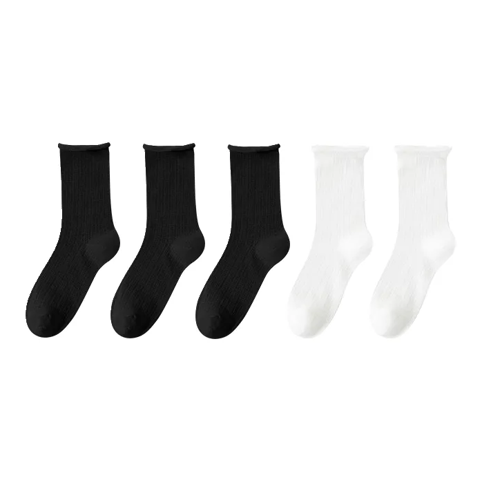Lan Miao Mid Calf Socks Women's 5 Pack-8