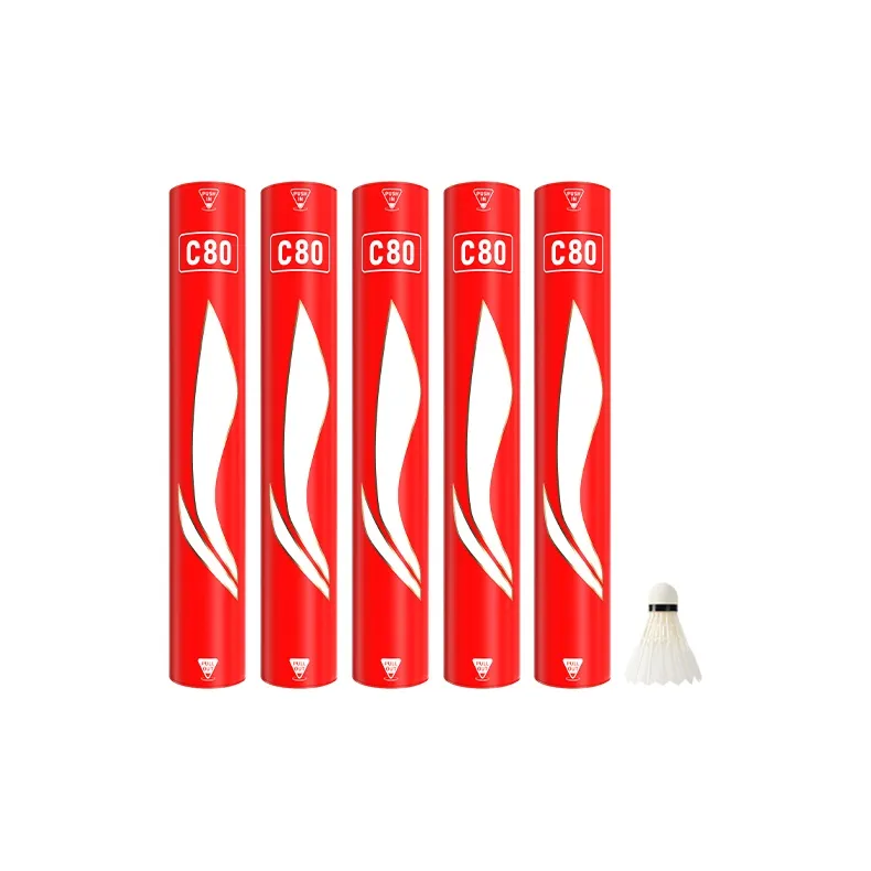 LiNing Duck Feather Shuttlecock 12 Pack CiGu Duck Feather Match Ball Shuttlecocks-6