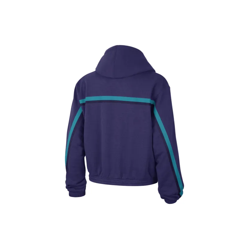JORDAN Charlotte Hornets Courtside Statement Edition Women's JORDAN Nba Fleece Pullover Hoodie-1