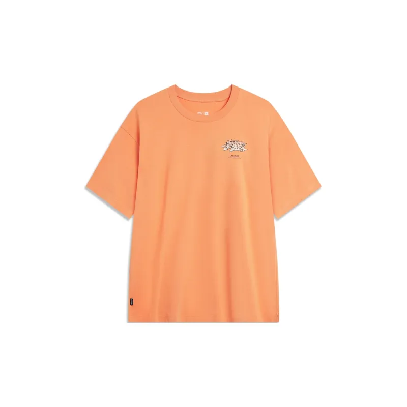 LiNing Skateboard T Shirt Unisex Sweet Pie Orange-1