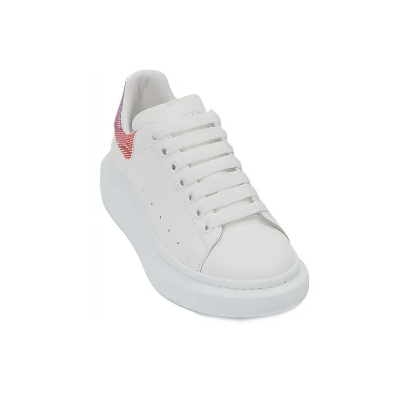 Alexander McQueen Thick soled Low top Sneakers 'White Pink Purple'-2