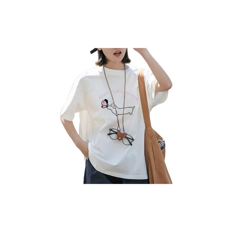 Weixi T Shirts Women's White-2