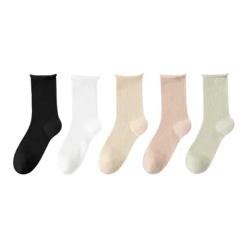 Lan Miao Mid Calf Socks Women's 5 Pack