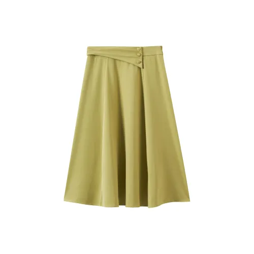 Inman Casual Long Skirts Women's Mustard Yellow