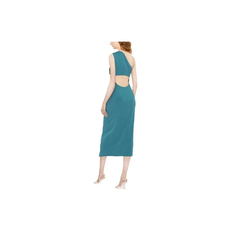 Self portrait Ruched One shoulder Midi Dress-1