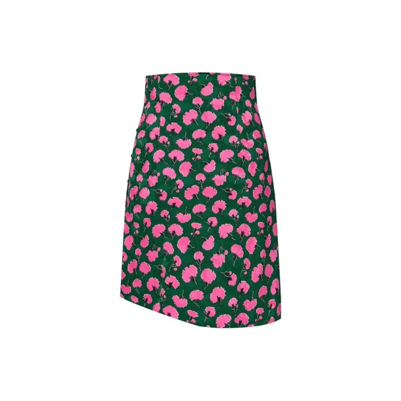 LOUIS VUITTON Carnation Print Ruched Skirt-1