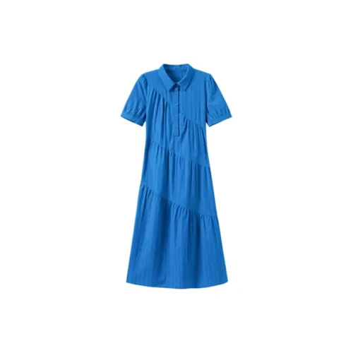 Inman Short-Sleeved Dresses Women's Peacock Blue