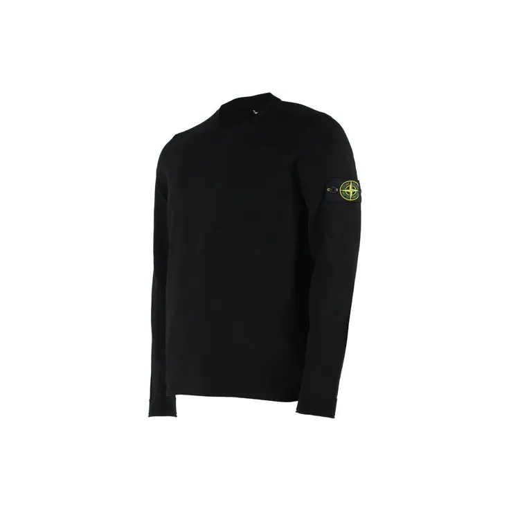 STONE ISLAND Logo Patch Crewneck Knitted Jumper-2