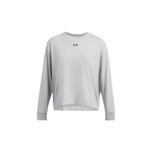 Under Armour Boxy T-Shirts Women's Modern Gray Light Sandalwood/Black