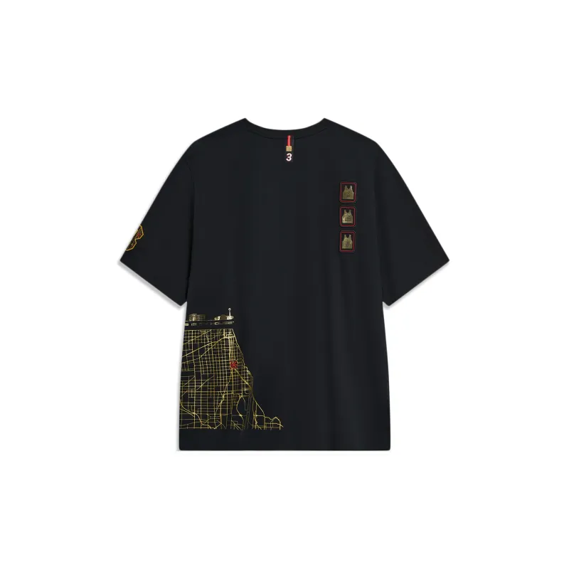 LiNing Wade Collection T Shirt Unisex Black-1