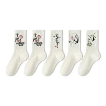 JIAZINI Mid-Calf Socks Women's 5 Pack