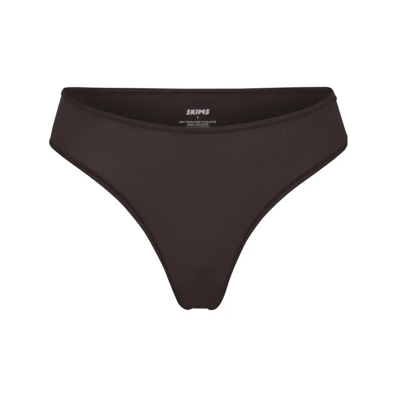 SKIMS FITS EVERYBODY THONG Underpants Women's 1 Pack Espresso/Dark Coffee-0